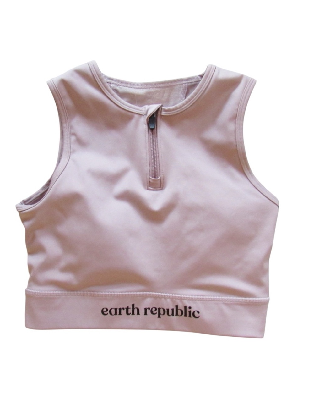 Earth Republic Sports Bra Small Light Pink Mesh Back Padded Cups Athletic Gym